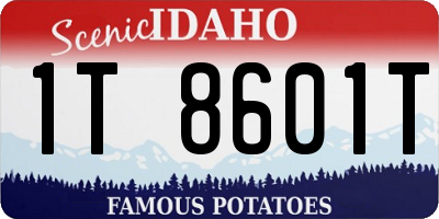 ID license plate 1T8601T