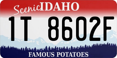 ID license plate 1T8602F