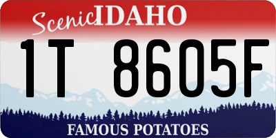 ID license plate 1T8605F