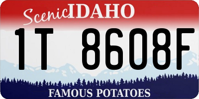 ID license plate 1T8608F