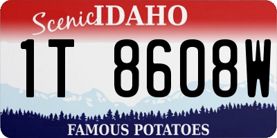 ID license plate 1T8608W