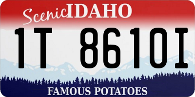 ID license plate 1T8610I