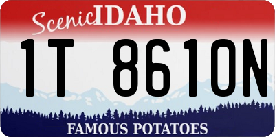 ID license plate 1T8610N