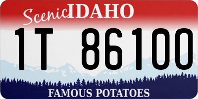 ID license plate 1T8610O
