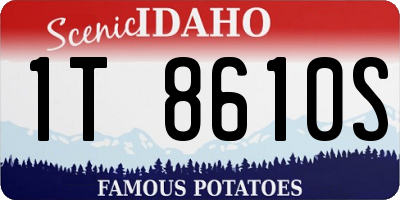 ID license plate 1T8610S