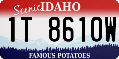 ID license plate 1T8610W