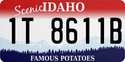 ID license plate 1T8611B