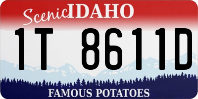 ID license plate 1T8611D