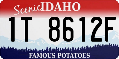 ID license plate 1T8612F