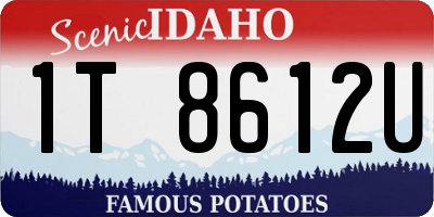 ID license plate 1T8612U