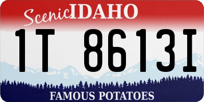 ID license plate 1T8613I
