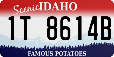 ID license plate 1T8614B