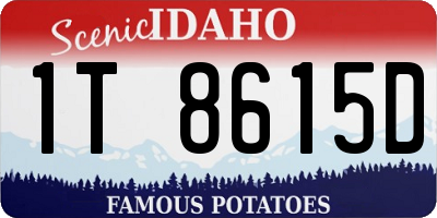 ID license plate 1T8615D
