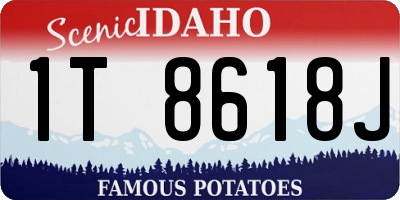 ID license plate 1T8618J