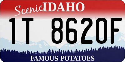 ID license plate 1T8620F