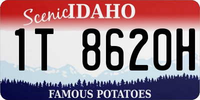 ID license plate 1T8620H
