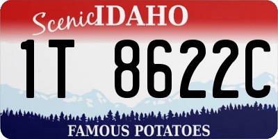 ID license plate 1T8622C