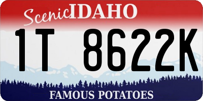 ID license plate 1T8622K