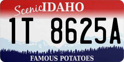 ID license plate 1T8625A