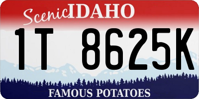 ID license plate 1T8625K