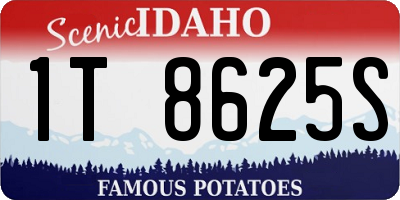 ID license plate 1T8625S