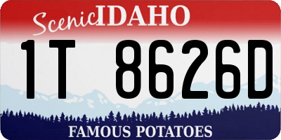 ID license plate 1T8626D