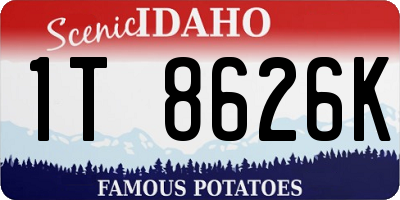ID license plate 1T8626K