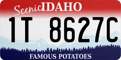 ID license plate 1T8627C