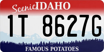 ID license plate 1T8627G