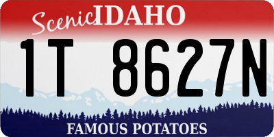 ID license plate 1T8627N