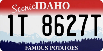 ID license plate 1T8627T