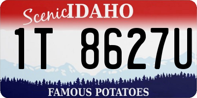 ID license plate 1T8627U