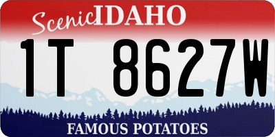 ID license plate 1T8627W