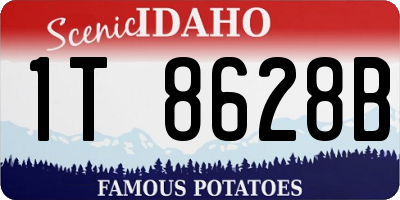 ID license plate 1T8628B