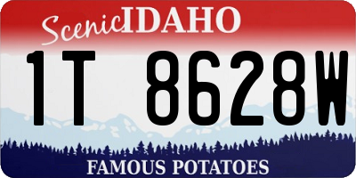ID license plate 1T8628W