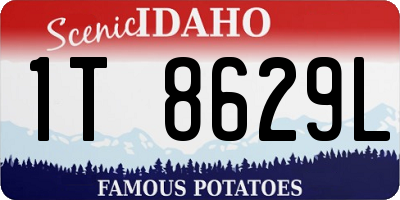 ID license plate 1T8629L