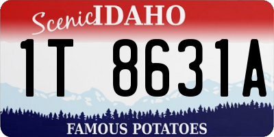 ID license plate 1T8631A