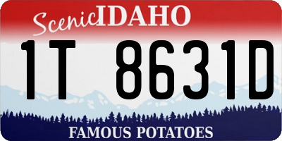 ID license plate 1T8631D