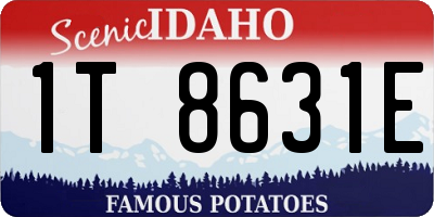 ID license plate 1T8631E