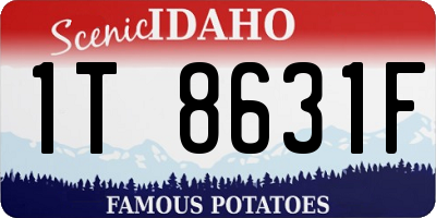 ID license plate 1T8631F