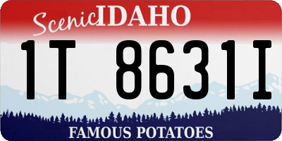 ID license plate 1T8631I