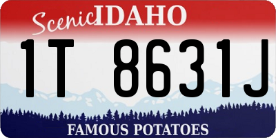 ID license plate 1T8631J