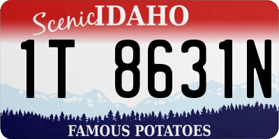ID license plate 1T8631N