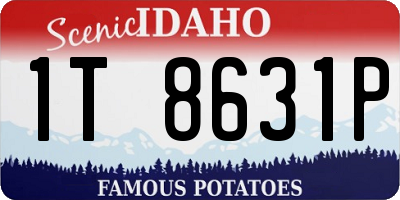 ID license plate 1T8631P