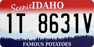 ID license plate 1T8631V