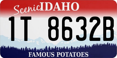 ID license plate 1T8632B