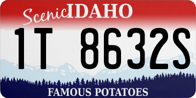 ID license plate 1T8632S