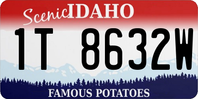 ID license plate 1T8632W