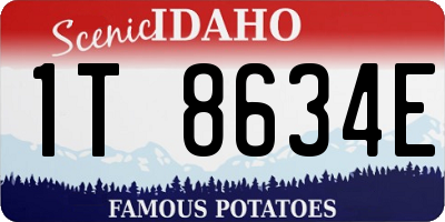 ID license plate 1T8634E
