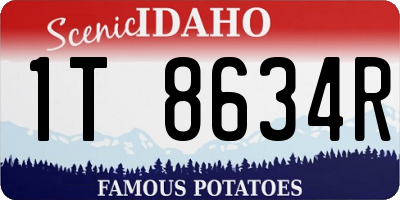 ID license plate 1T8634R